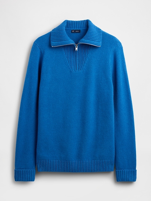 maglione cashsoft con cerniera a un quarto