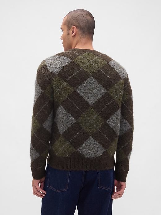 maglione argyle spazzolato