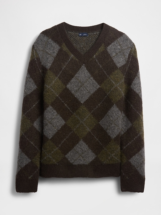 maglione argyle spazzolato