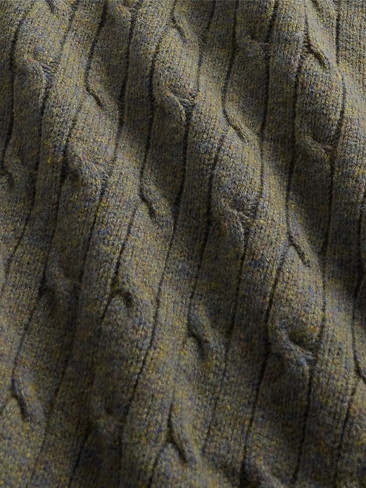 maglione a trecce in misto lana merino
