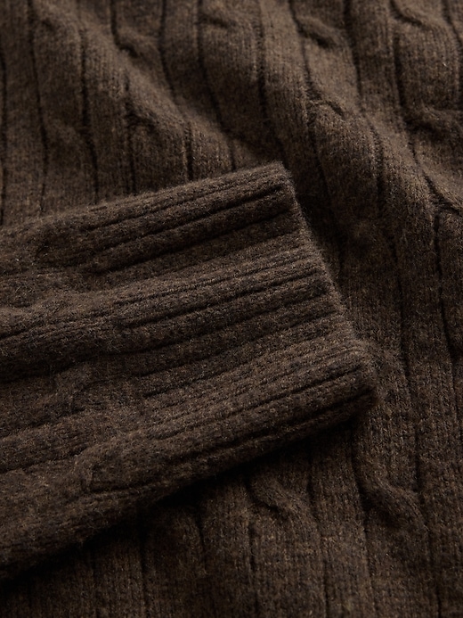 maglione a trecce in misto lana merino