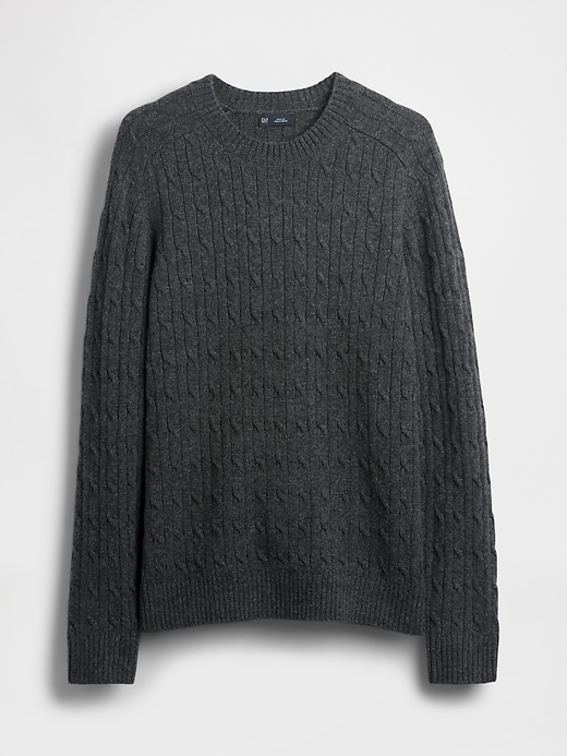 maglione a trecce in misto lana merino