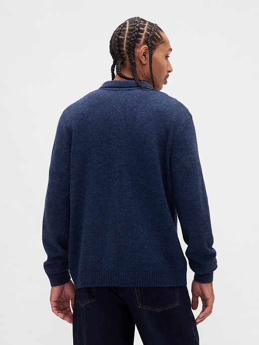 maglione cardigan in misto lana merino