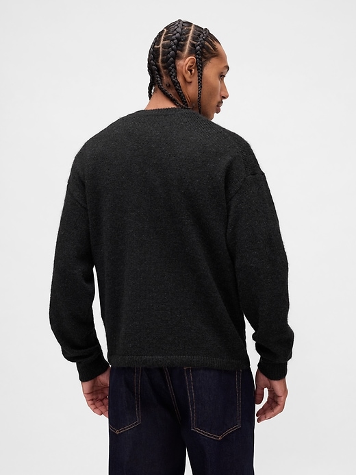 maglione cardigan corto e rilassato