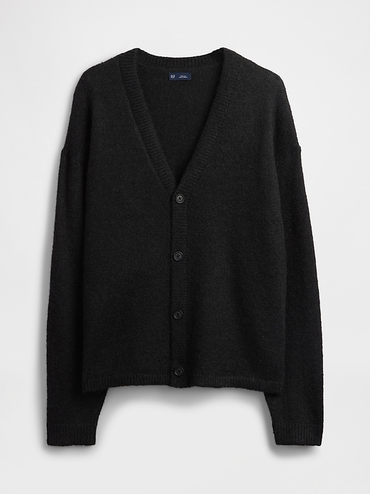 maglione cardigan corto e rilassato