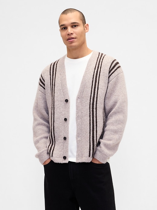 maglione cardigan corto e rilassato
