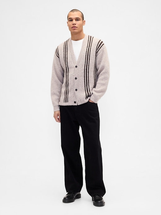 maglione cardigan corto e rilassato