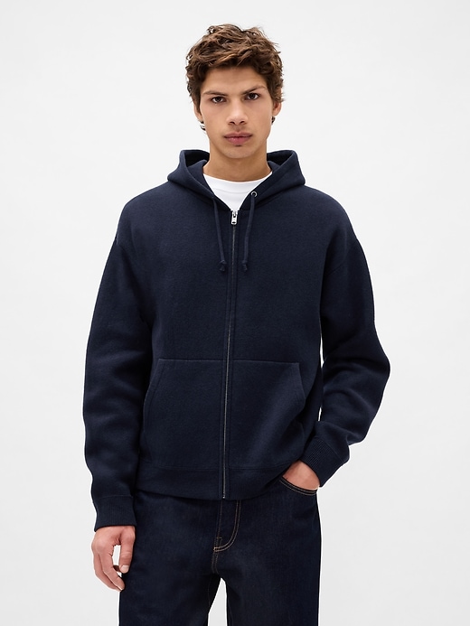 felpa con cappuccio e zip heavyweight cashsoft