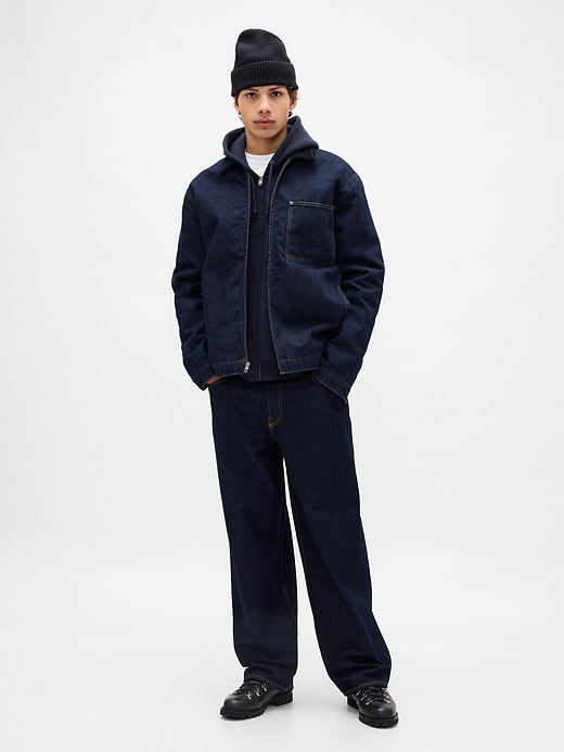 felpa con cappuccio e zip heavyweight cashsoft