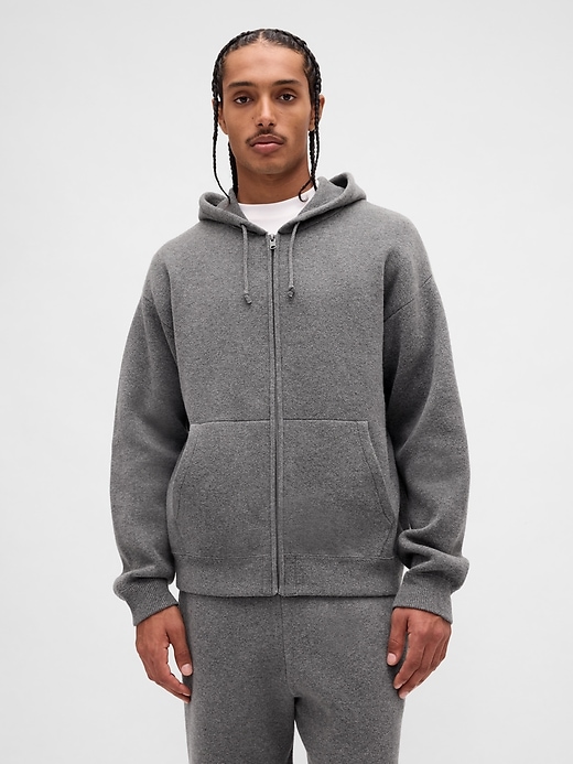 felpa con cappuccio e zip heavyweight cashsoft