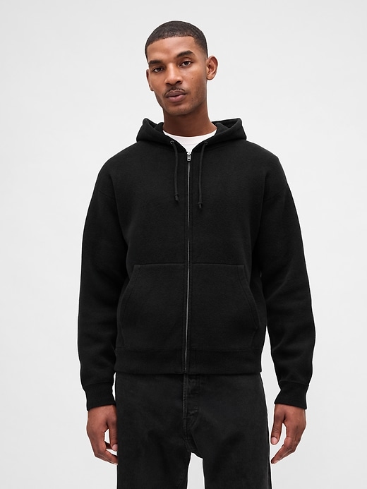 felpa con cappuccio e zip heavyweight cashsoft