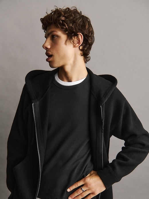 felpa con cappuccio e zip heavyweight cashsoft