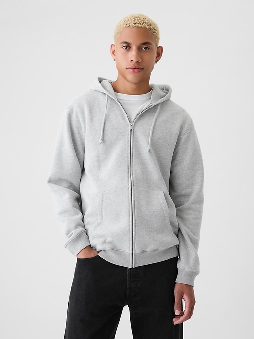 felpa con cappuccio vintagesoft zip per adulti