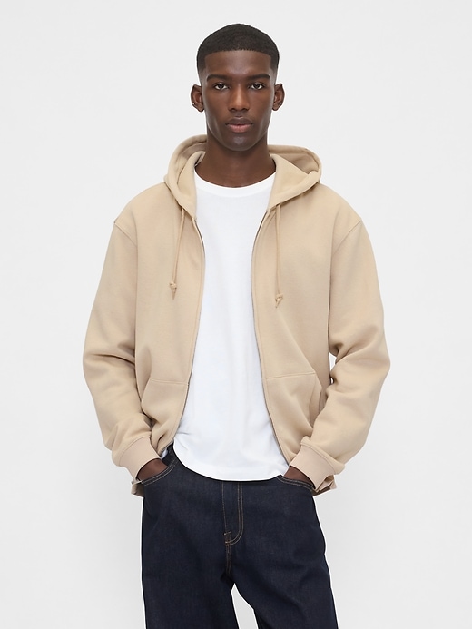 felpa con cappuccio vintagesoft zip per adulti