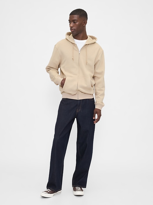felpa con cappuccio vintagesoft zip per adulti