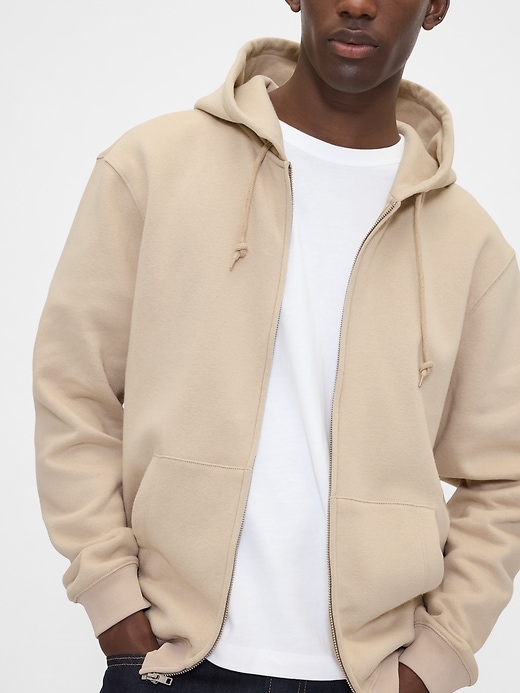 felpa con cappuccio vintagesoft zip per adulti