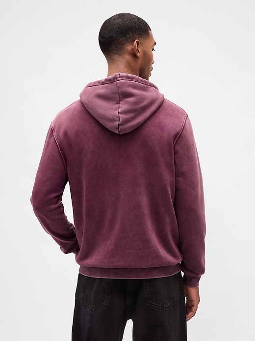 felpa con cappuccio vintagesoft zip per adulti
