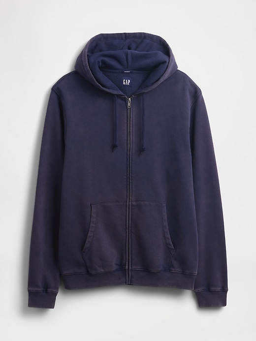 felpa con cappuccio vintagesoft zip per adulti