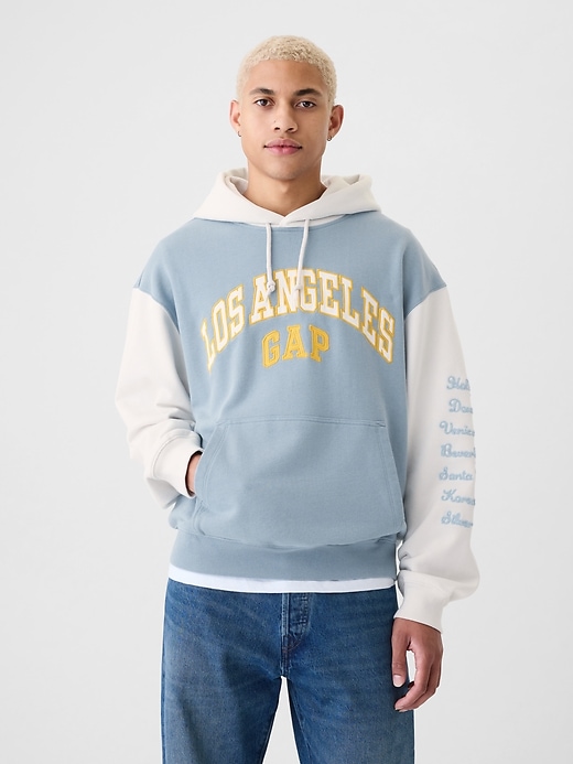 felpa con cappuccio con logo gap los angeles city