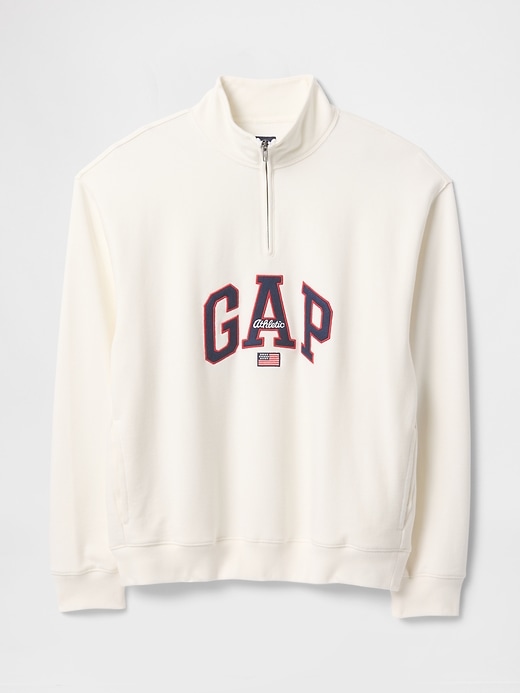 maglione pesante con logo ad arco