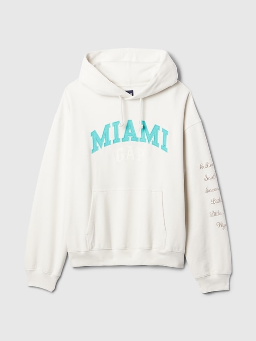 felpa con cappuccio gap miami city logo