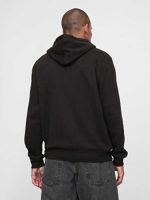 felpa con cappuccio e zip intera con logo vintagesoft arch per adulti