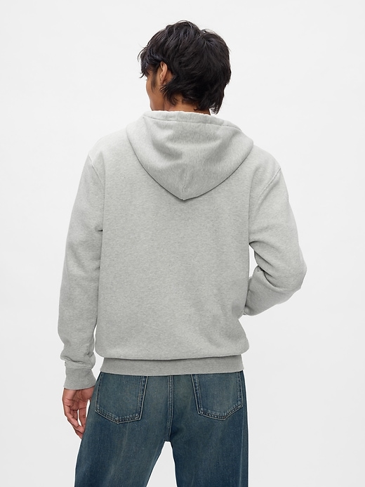 felpa con cappuccio e zip intera con logo vintagesoft arch per adulti