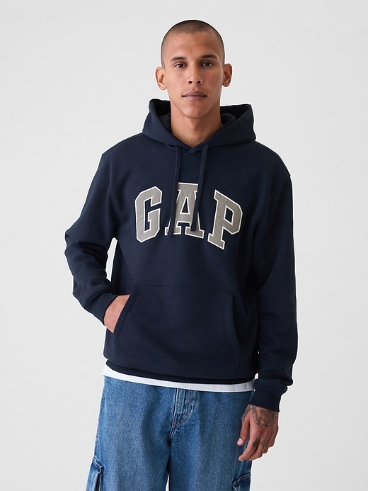 felpa con cappuccio vintagesoft arch logo per adulti