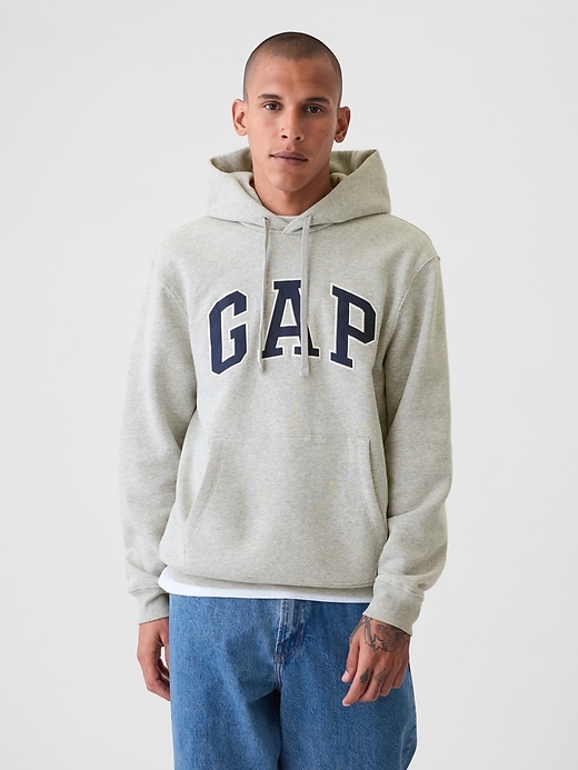 felpa con cappuccio vintagesoft arch logo per adulti