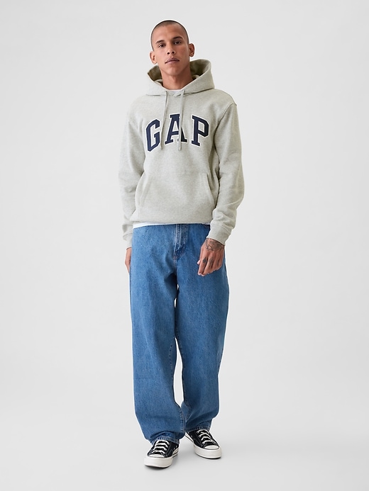 felpa con cappuccio vintagesoft arch logo per adulti