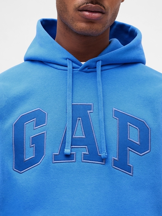 felpa con cappuccio vintagesoft arch logo per adulti