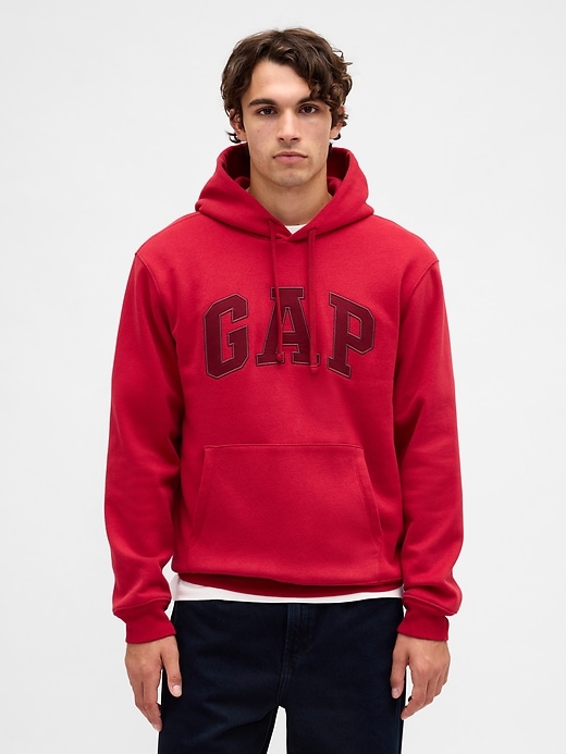 felpa con cappuccio vintagesoft arch logo per adulti