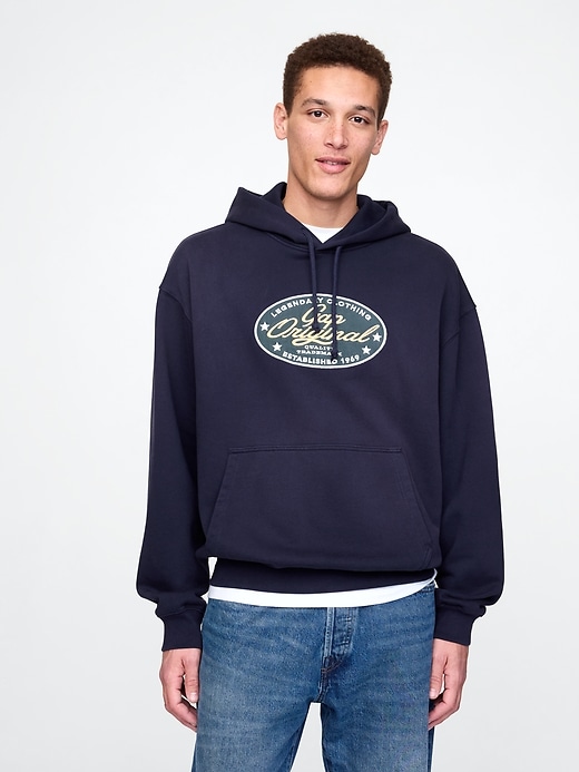 felpa con cappuccio con logo originale gap
