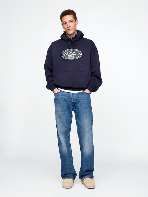 felpa con cappuccio con logo originale gap