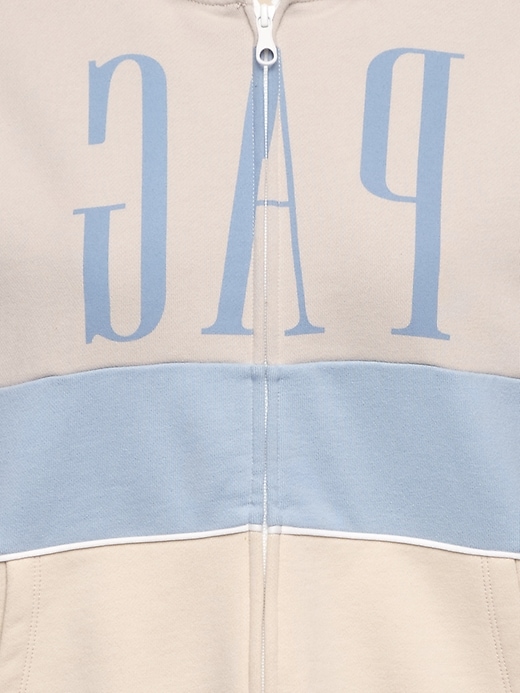 felpa con cappuccio e zip con logo gap × hfr di richfresh