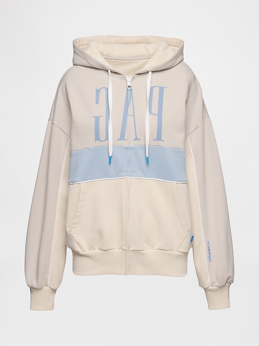 felpa con cappuccio e zip con logo gap × hfr di richfresh