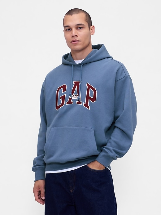felpa con cappuccio heavyweight gap athletic logo
