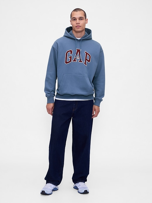 felpa con cappuccio heavyweight gap athletic logo