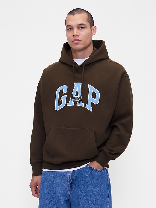 felpa con cappuccio heavyweight gap athletic logo