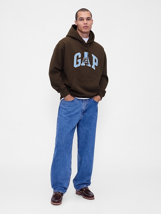 felpa con cappuccio heavyweight gap athletic logo