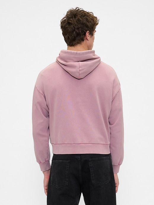 felpa con cappuccio oversize con logo pesante