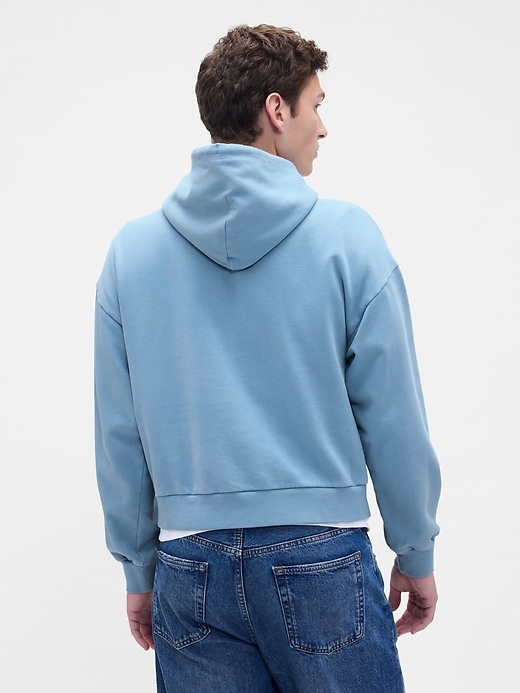 felpa con cappuccio oversize con logo pesante