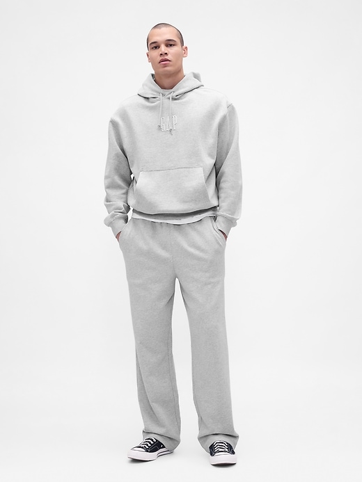 felpa con cappuccio oversize con logo pesante