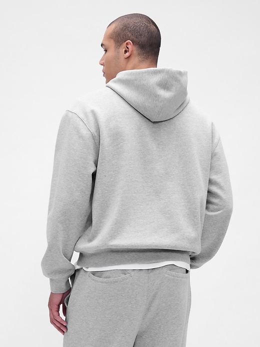 felpa con cappuccio oversize con logo pesante