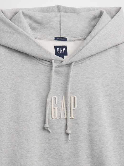 felpa con cappuccio oversize con logo pesante