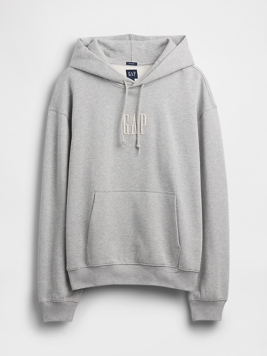 felpa con cappuccio oversize con logo pesante