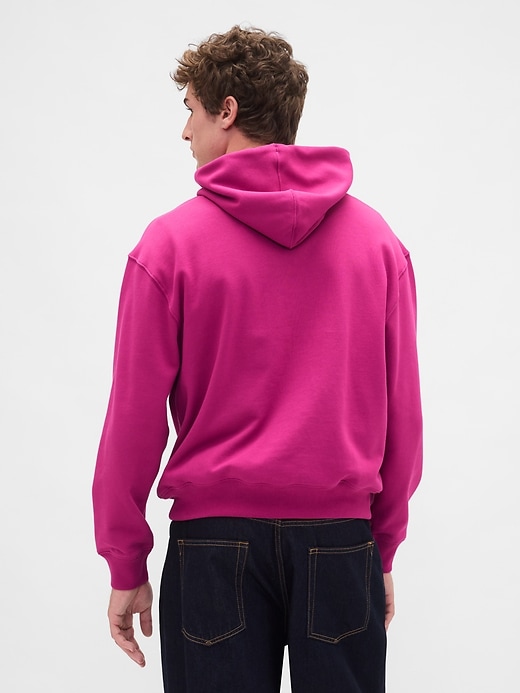 felpa con cappuccio oversize con logo pesante