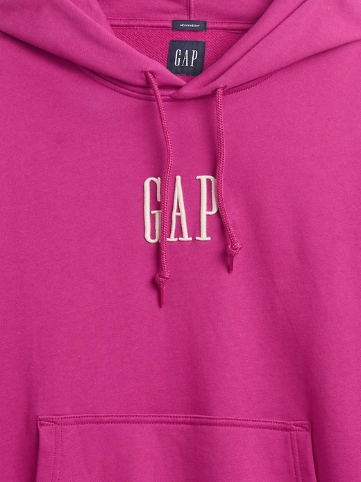 felpa con cappuccio oversize con logo pesante
