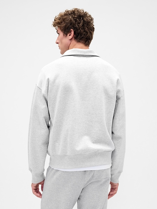 pullover oversize pesante con cerniera a un quarto