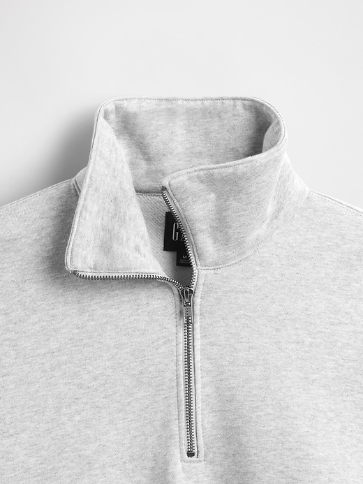 pullover oversize pesante con cerniera a un quarto